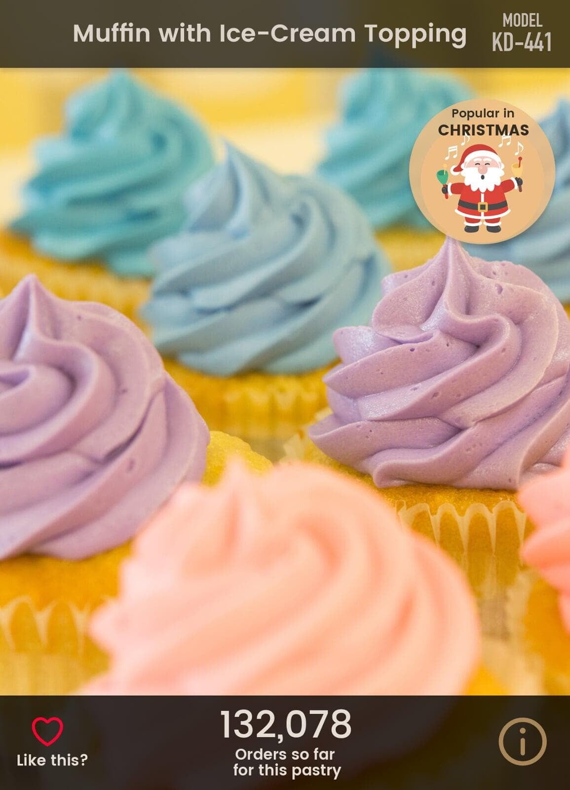 Muffin bakery item catalogue card preview